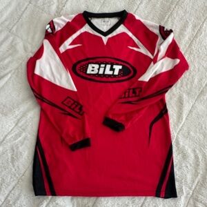 BILT Racing Red and Black Long Sleeve Jersey top SMALL